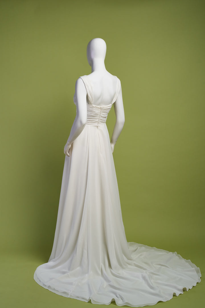 abito da sposa scivolato in chiffon