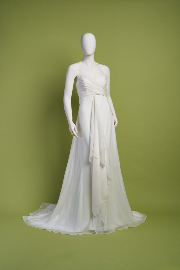 Abito da sposa in chiffon stile impero