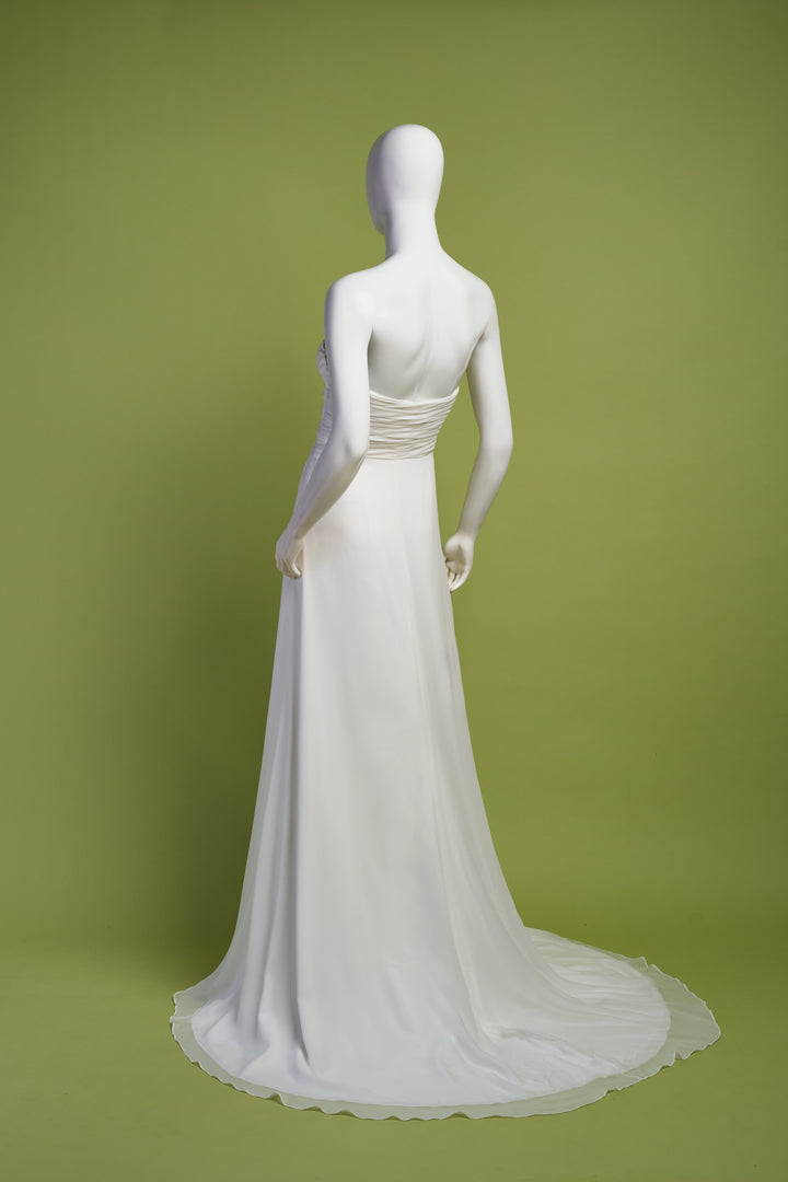 Abito da sposa in chiffon stile impero